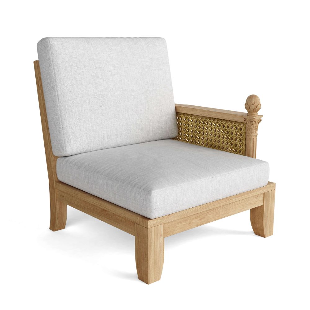 Anderson Teak Luxe Modular Deep Seating Set with Artichoke Finial Detail