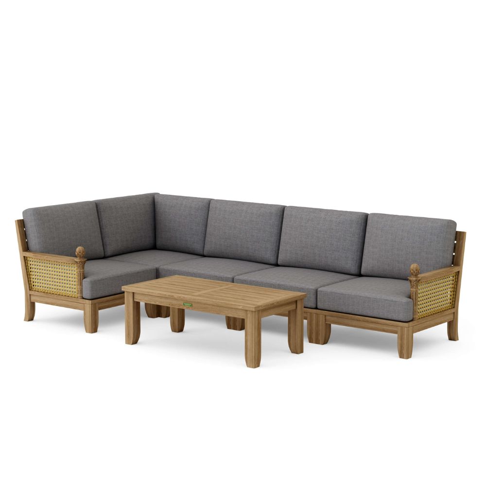 Anderson Teak Luxe 6-Pieces Modular Seat Set-72