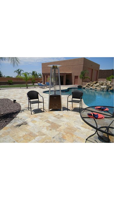 Az Patio Compact Commercial Hammered Bronze Glass Tube Heater HLDS01-MGTHG