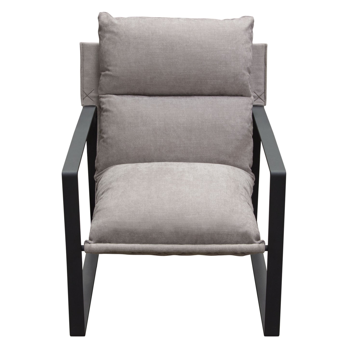 Diamond Sofa Miller Sling Accent Chair in White Linen Fabric | Grey Fabric