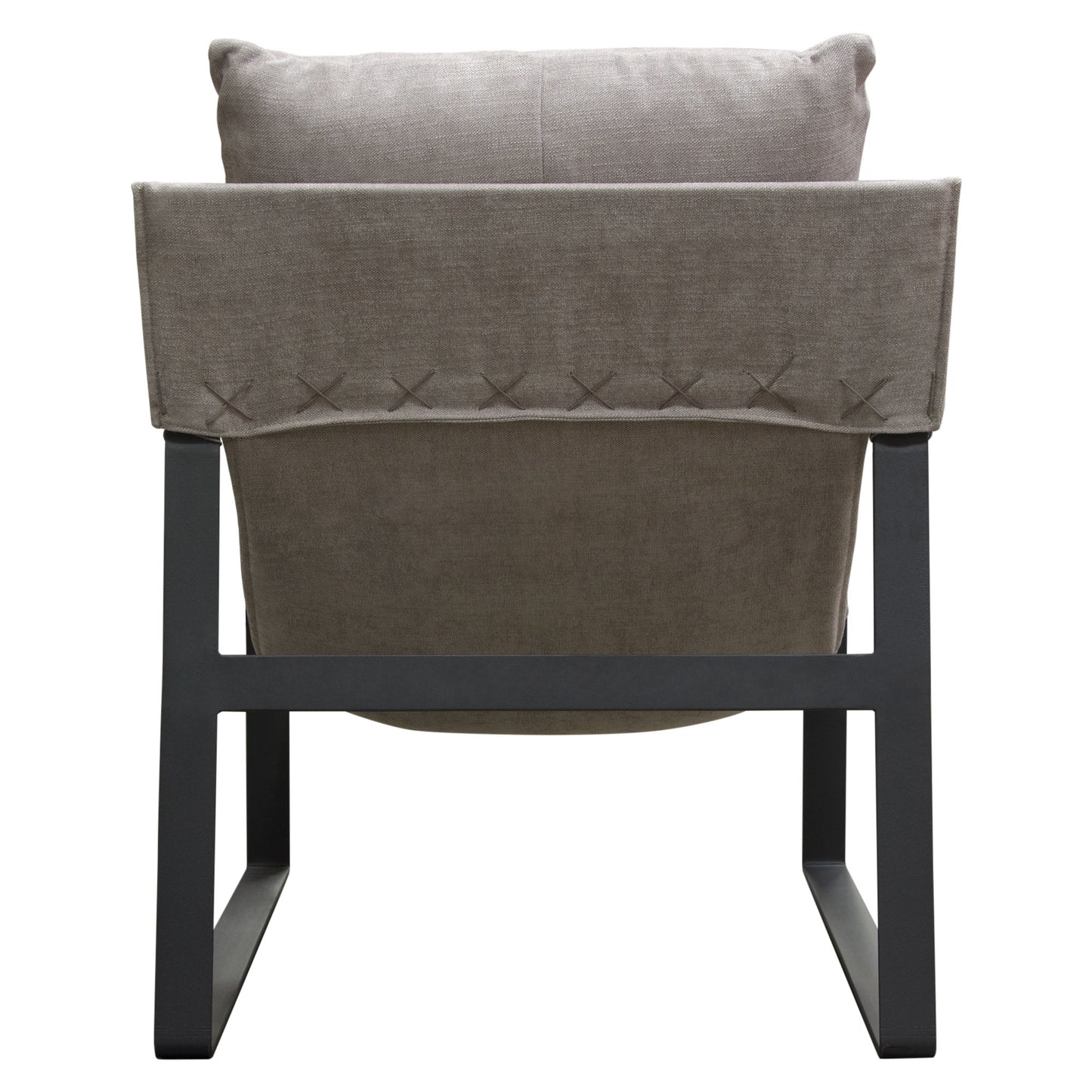 Diamond Sofa Miller Sling Accent Chair in White Linen Fabric | Grey Fabric