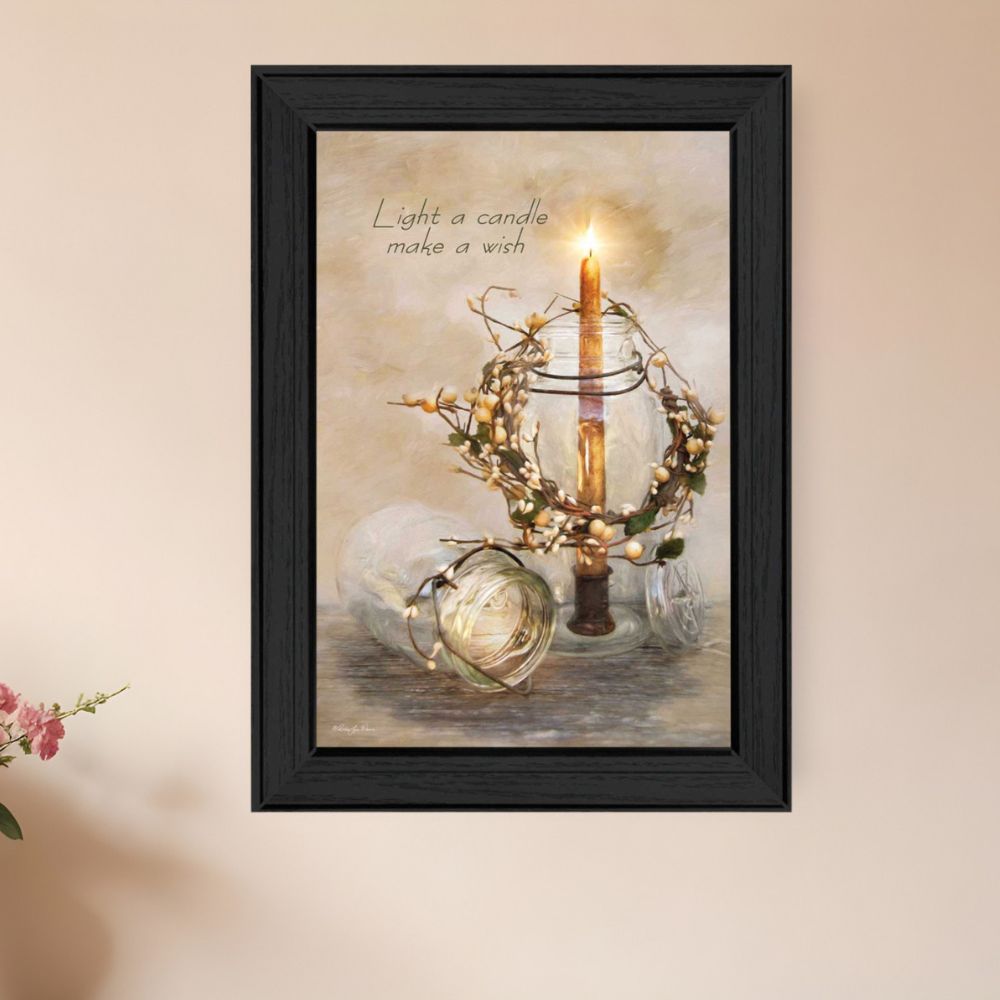 Make A Wish Black Framed Print Wall Art