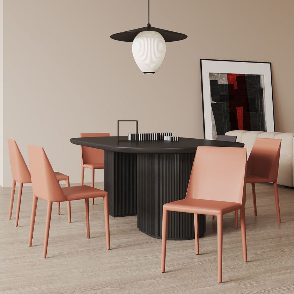 Manhattan Comfort Paris Saddle Leather Dining Chair (Set of 4)