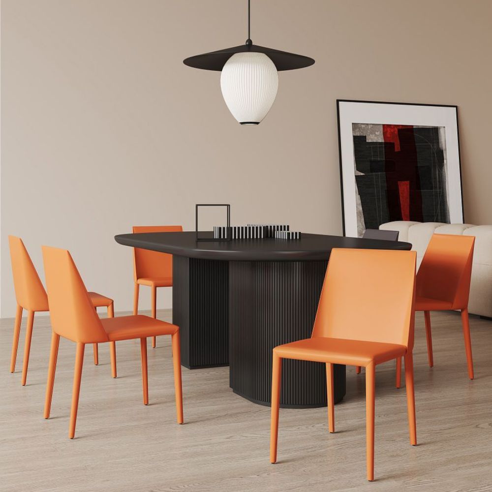 Manhattan Comfort Paris Saddle Leather Dining Chair (Set of 4)
