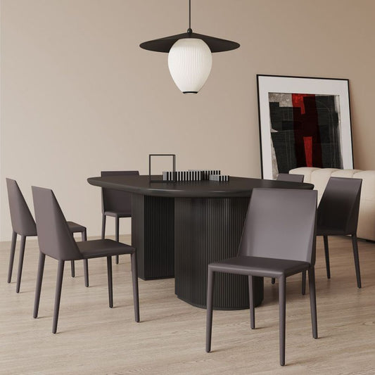 Manhattan Comfort Paris Saddle Leather Dining Chair (Set of 4)