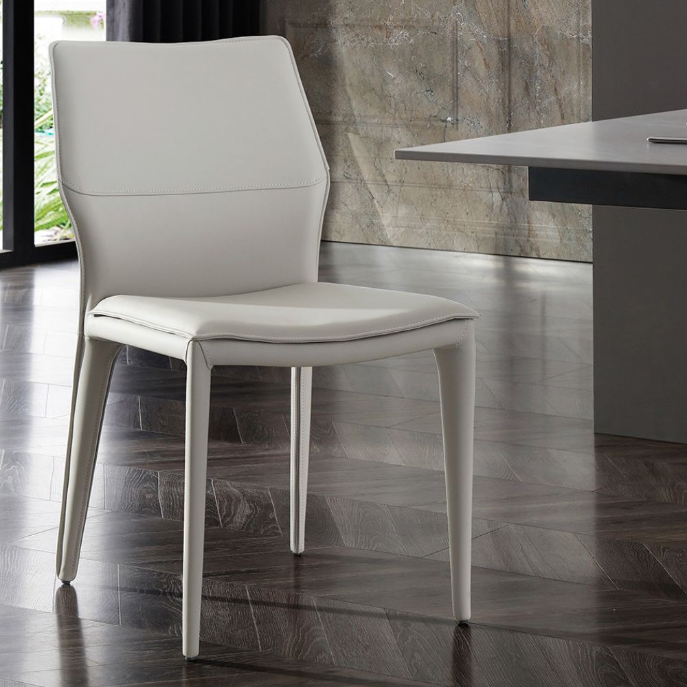 Whiteline Miranda Ultra Lightweight Fully Upholstered Dining Chair