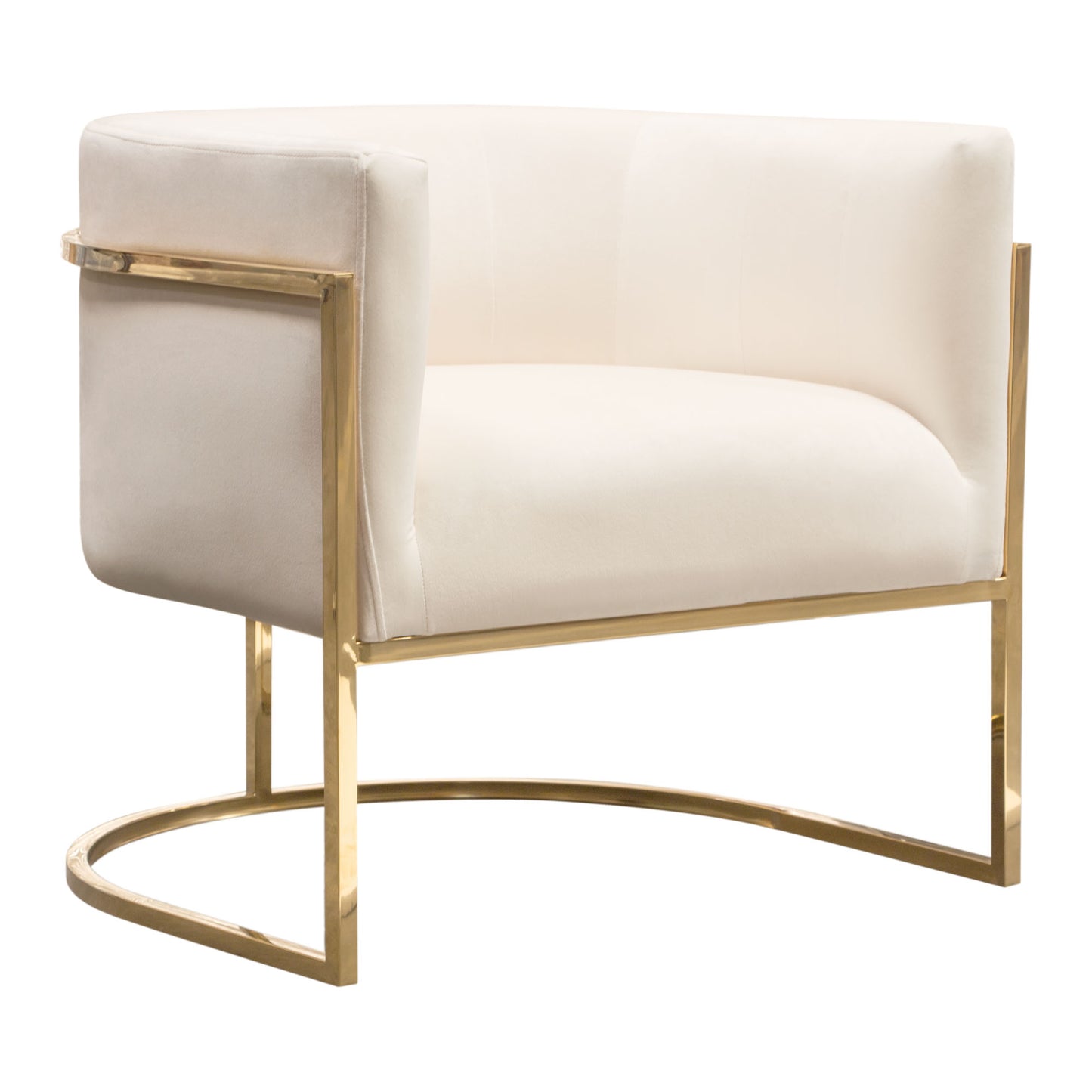 Diamond Sofa Pandora Accent Chair in Cream Velvet |  Grey Velvet