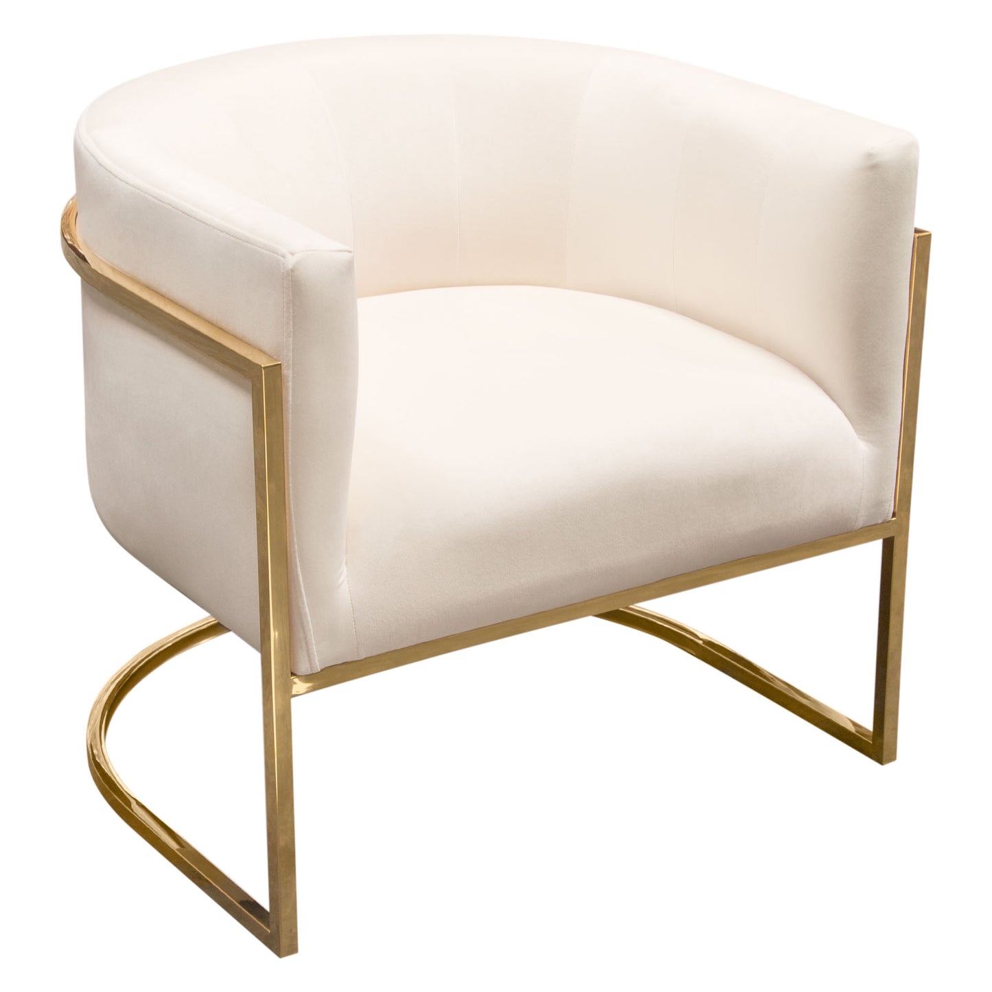 Diamond Sofa Pandora Accent Chair in Cream Velvet |  Grey Velvet