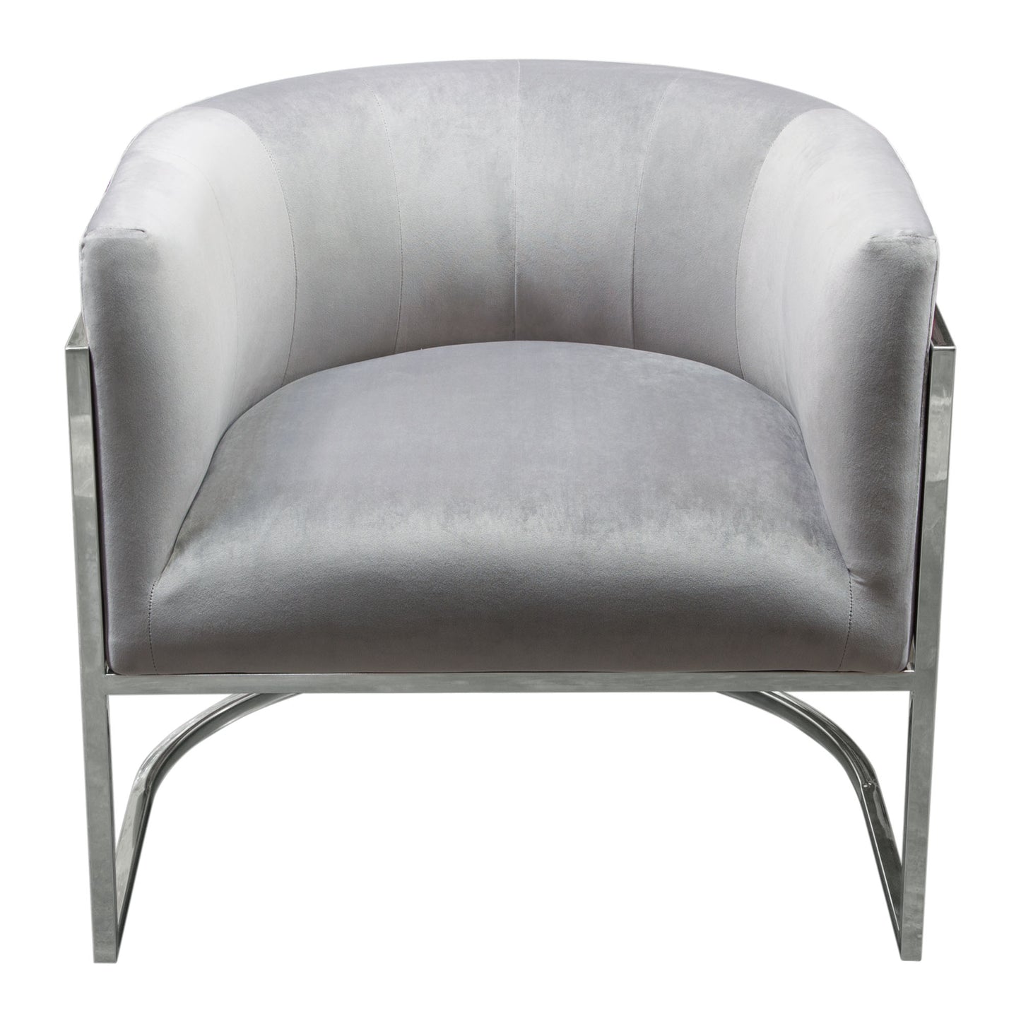 Diamond Sofa Pandora Accent Chair in Cream Velvet |  Grey Velvet