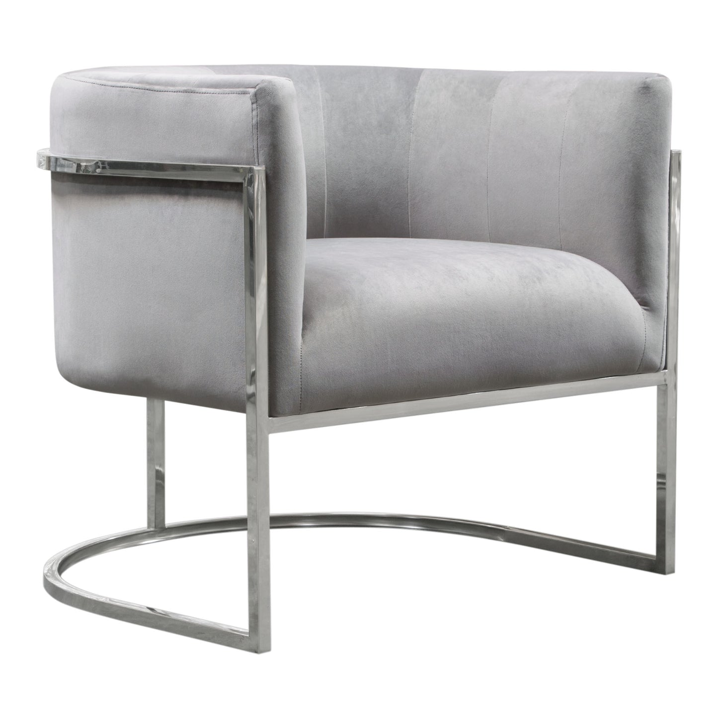 Diamond Sofa Pandora Accent Chair in Cream Velvet |  Grey Velvet