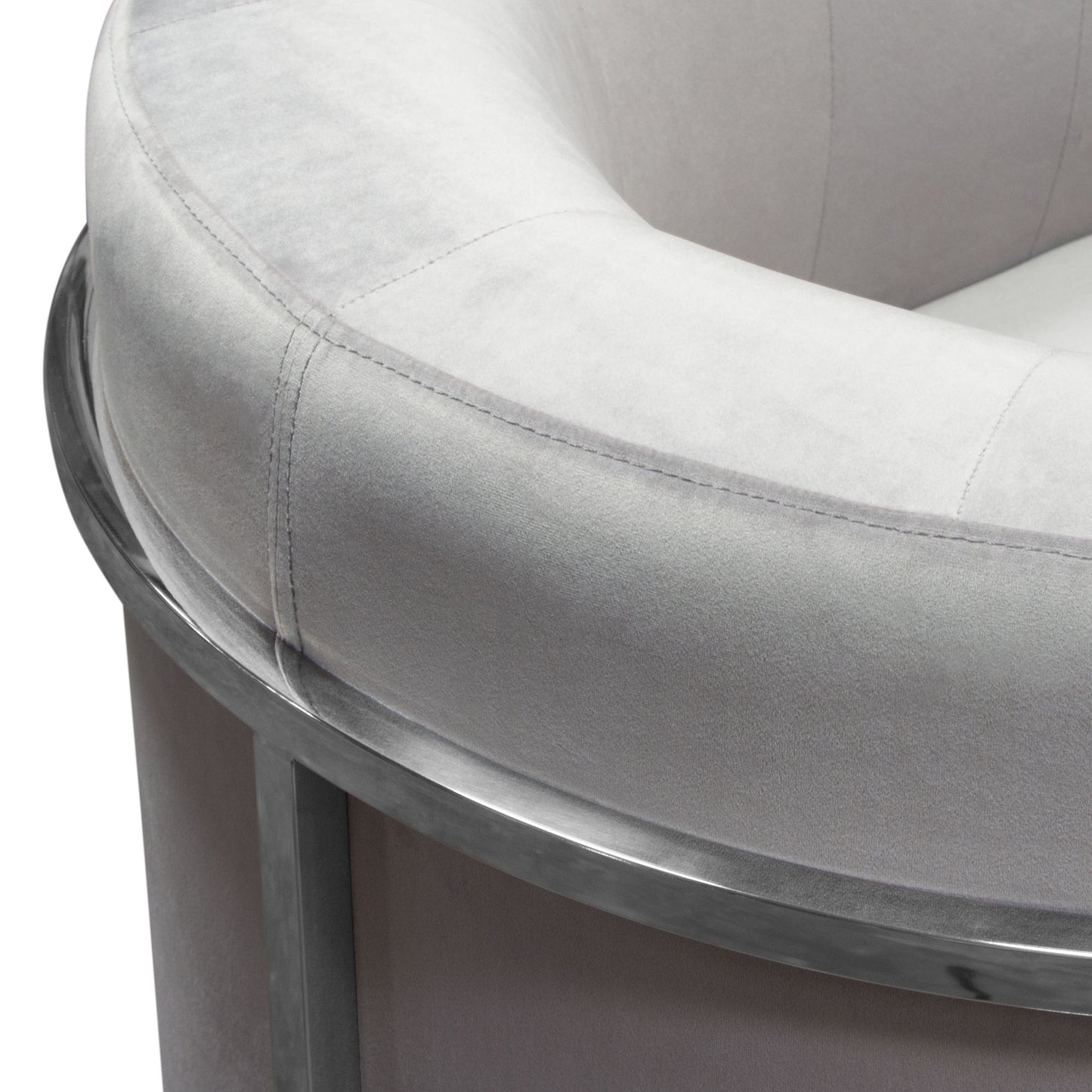 Diamond Sofa Pandora Accent Chair in Cream Velvet |  Grey Velvet