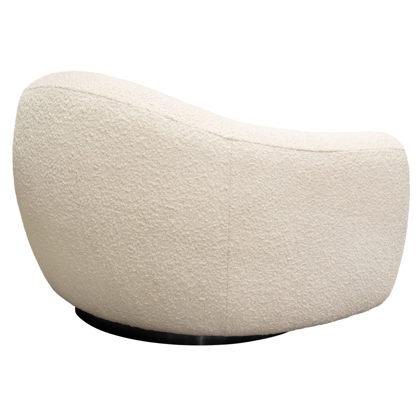 Diamond Sofa Pascal Swivel Chair in Bone | Charcoal Boucle Textured Fabric