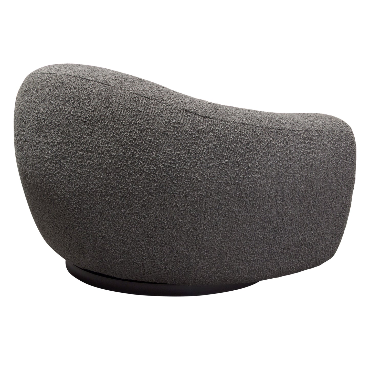 Diamond Sofa Pascal Swivel Chair in Bone | Charcoal Boucle Textured Fabric