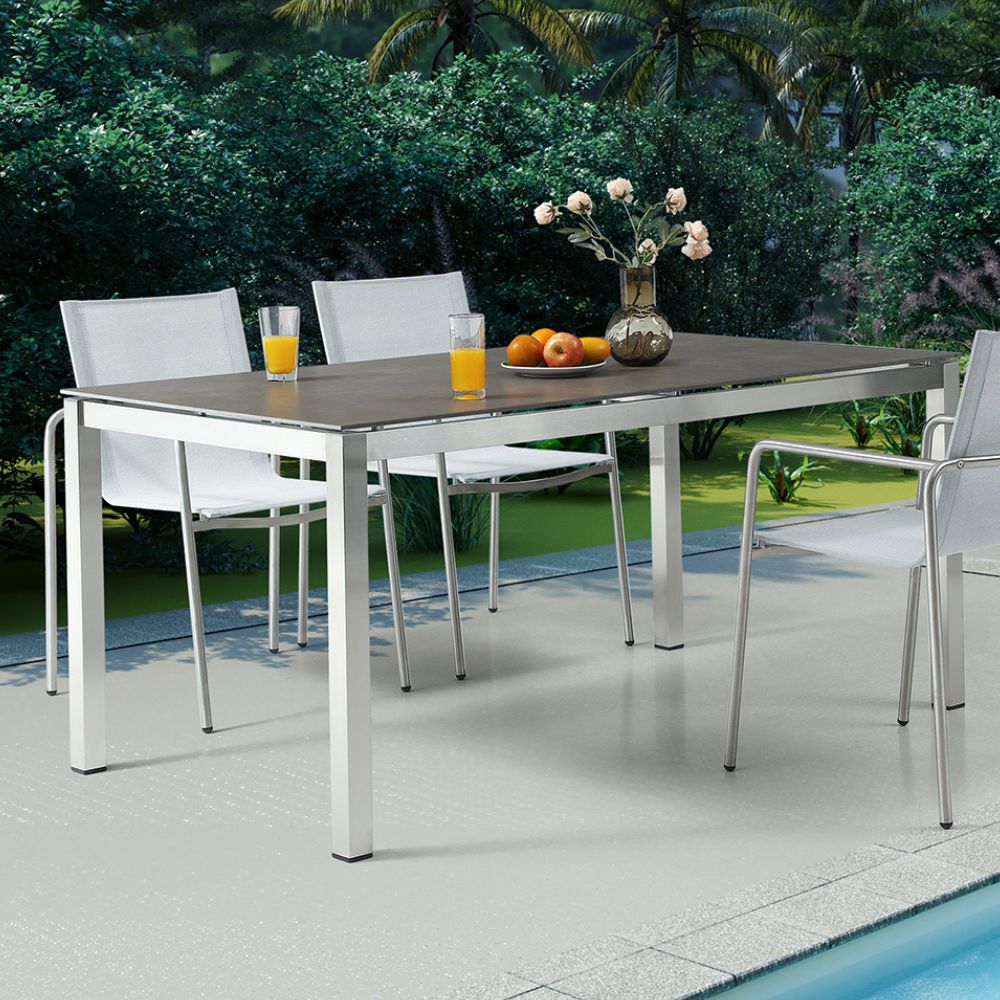 lifestyle Paola Ultra-lightweight Outdoor Stainless Steel Dining Table goldstardining.com