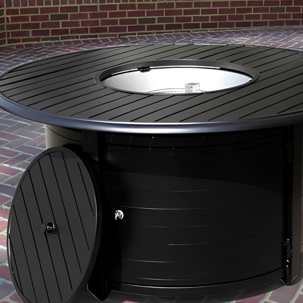 AZ Patio 48" Propane Round Aluminum Firepit Table, F-1350-FPT
