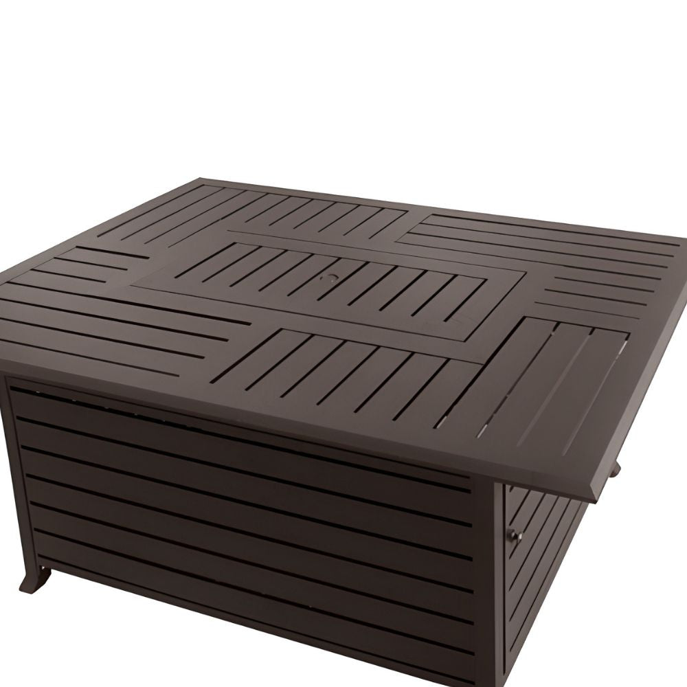 AZ Patio Rectangular Aluminum Propane Firepit Table, FS-1010-T-12