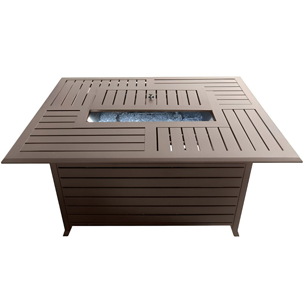 AZ Patio Rectangular Aluminum Propane Firepit Table, FS-1010-T-12