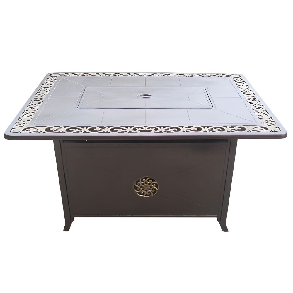 Az Patio Rectangular Cast Aluminum Decorative Firepit FS-1212-T-10