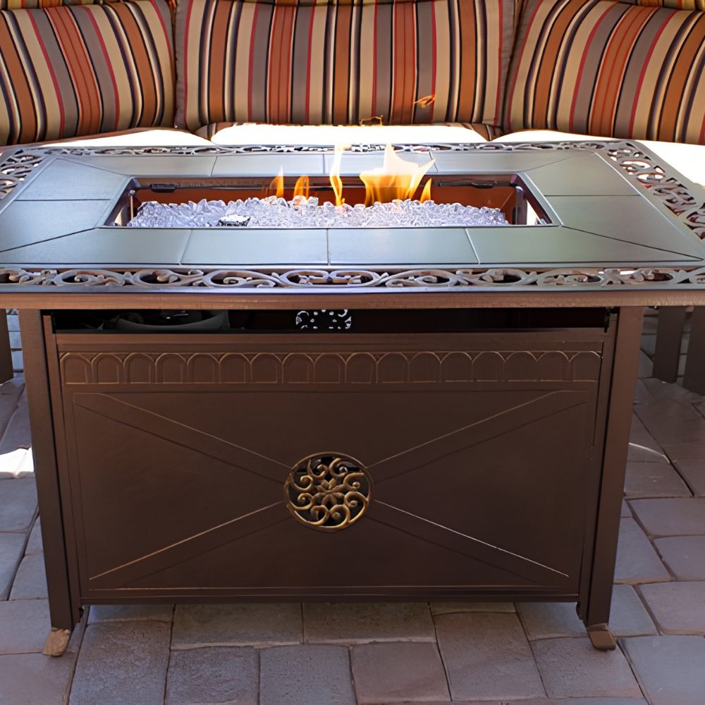 Az Patio Rectangular Cast Aluminum Decorative Firepit FS-1212-T-10