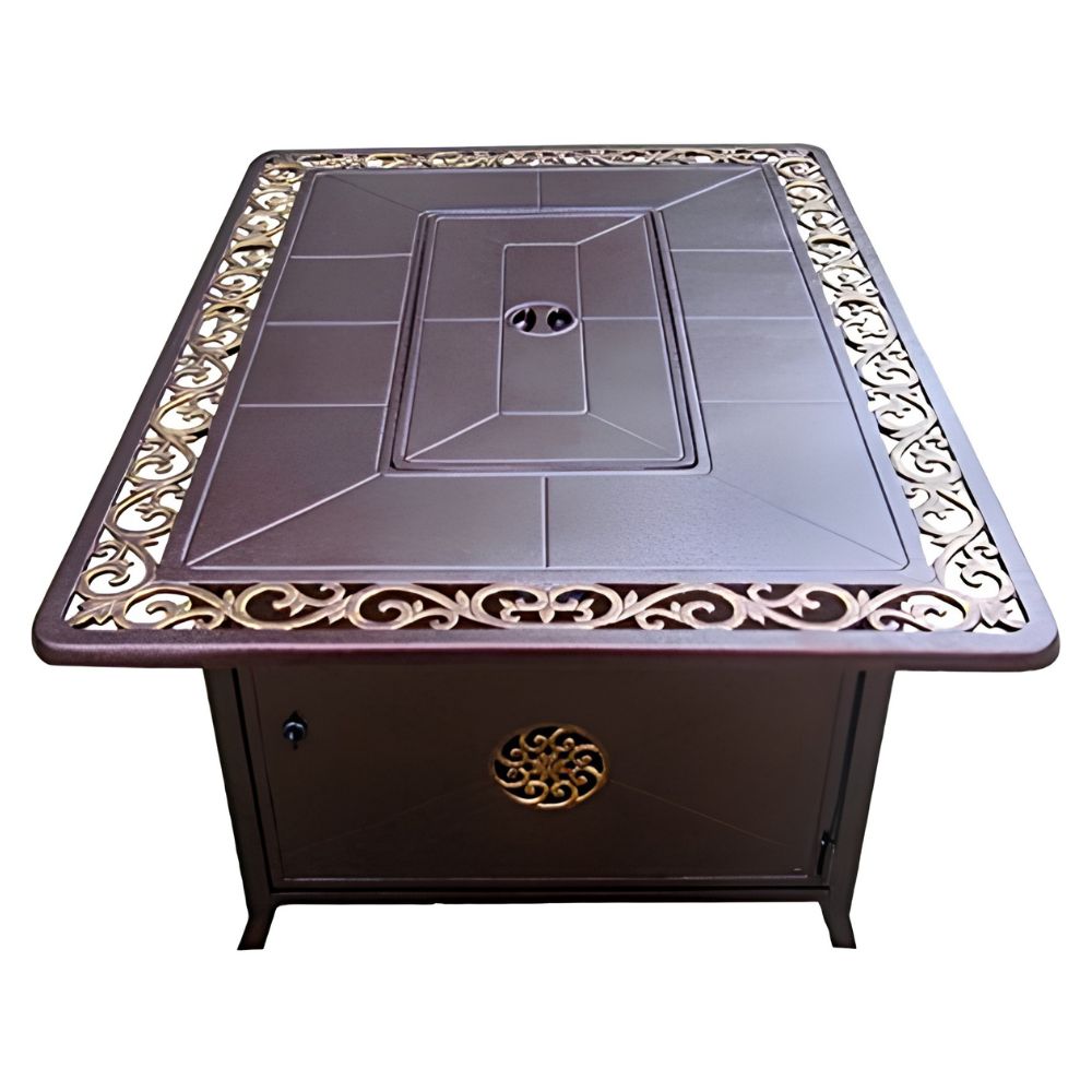 Az Patio Rectangular Cast Aluminum Decorative Firepit FS-1212-T-10