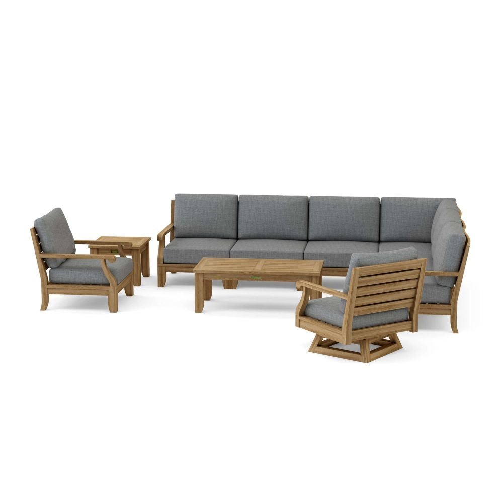 Riviera 10‑Piece A‑Grade Teak Outdoor Seating Set with Armchairs
