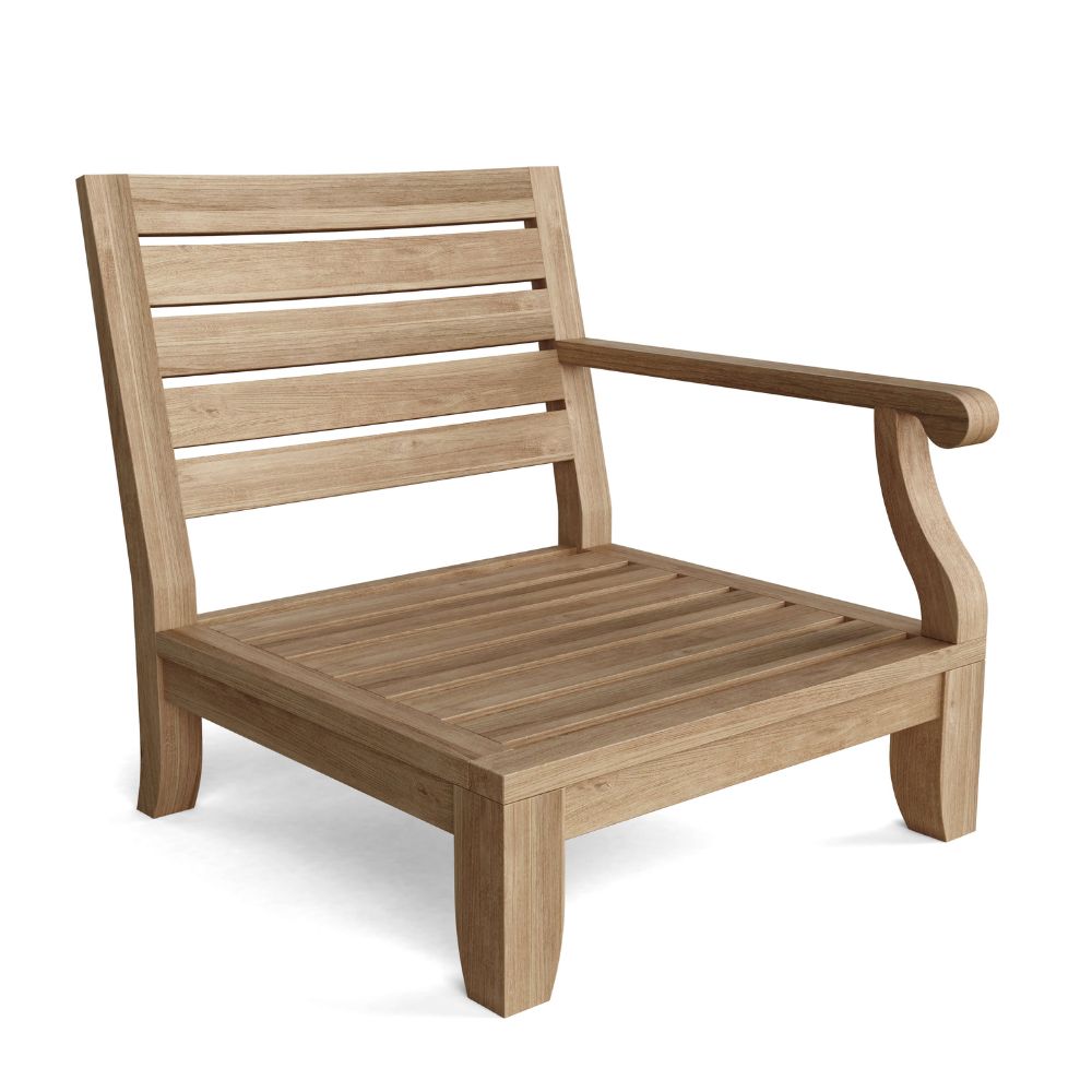 left armchair no cushion Riviera Luxe 7-Pieces Modular Set, goldstardining.com