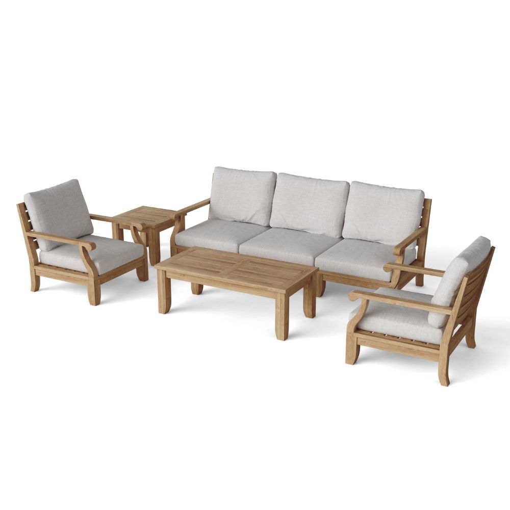 Anderson Teak Riviera Luxe 7-Pieces Modular Set With Rectangular Table B Set-97
