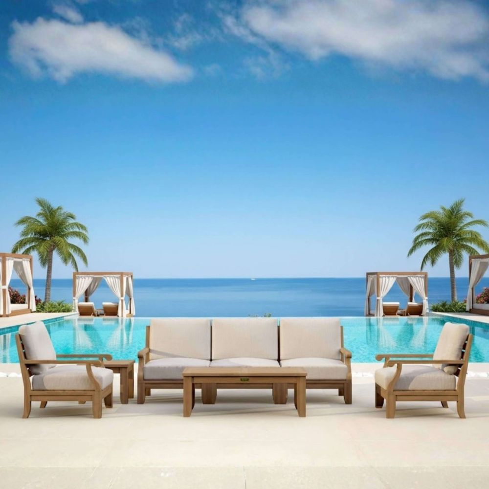 Anderson Teak Riviera Luxe 7-Pieces Modular Set With Rectangular Table B Set-97