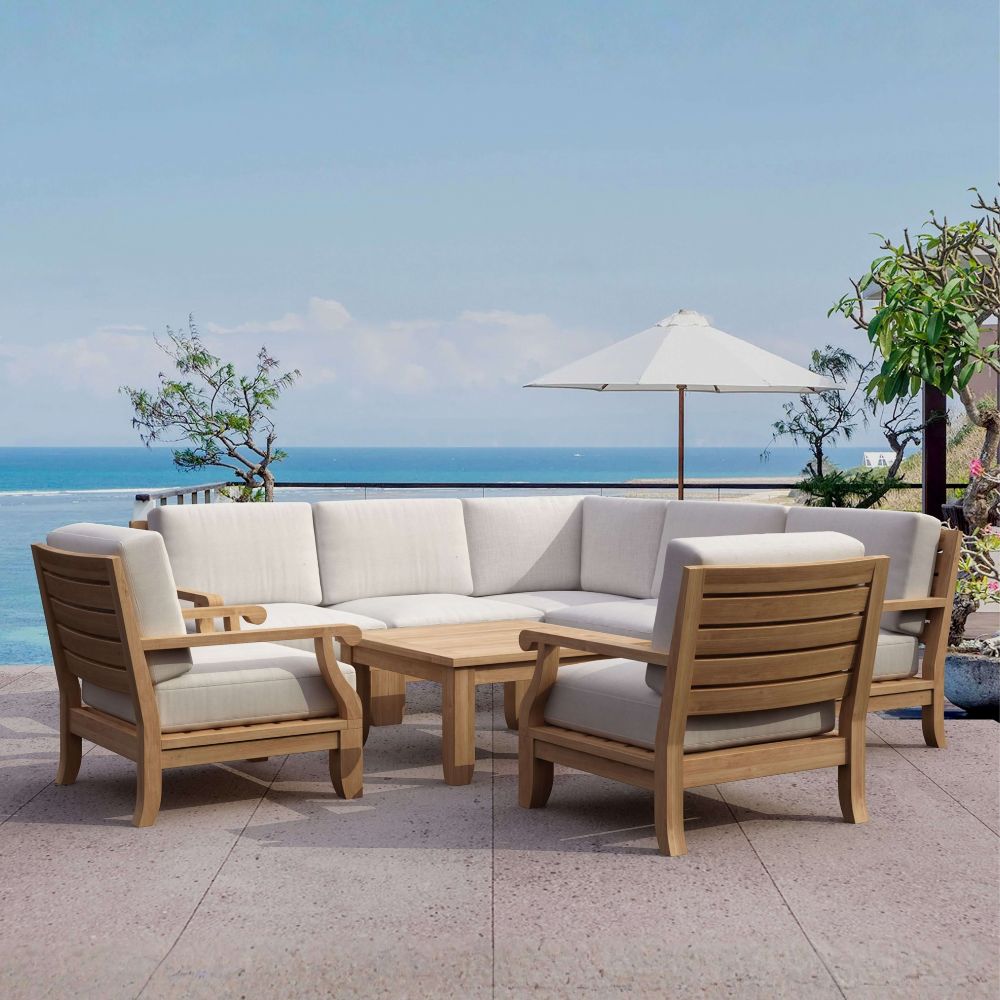 Anderson Teak Riviera Luxe 8-Pieces Modular Set Set-94