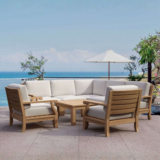 Anderson Teak Riviera Luxe 8-Pieces Modular Set Set-94