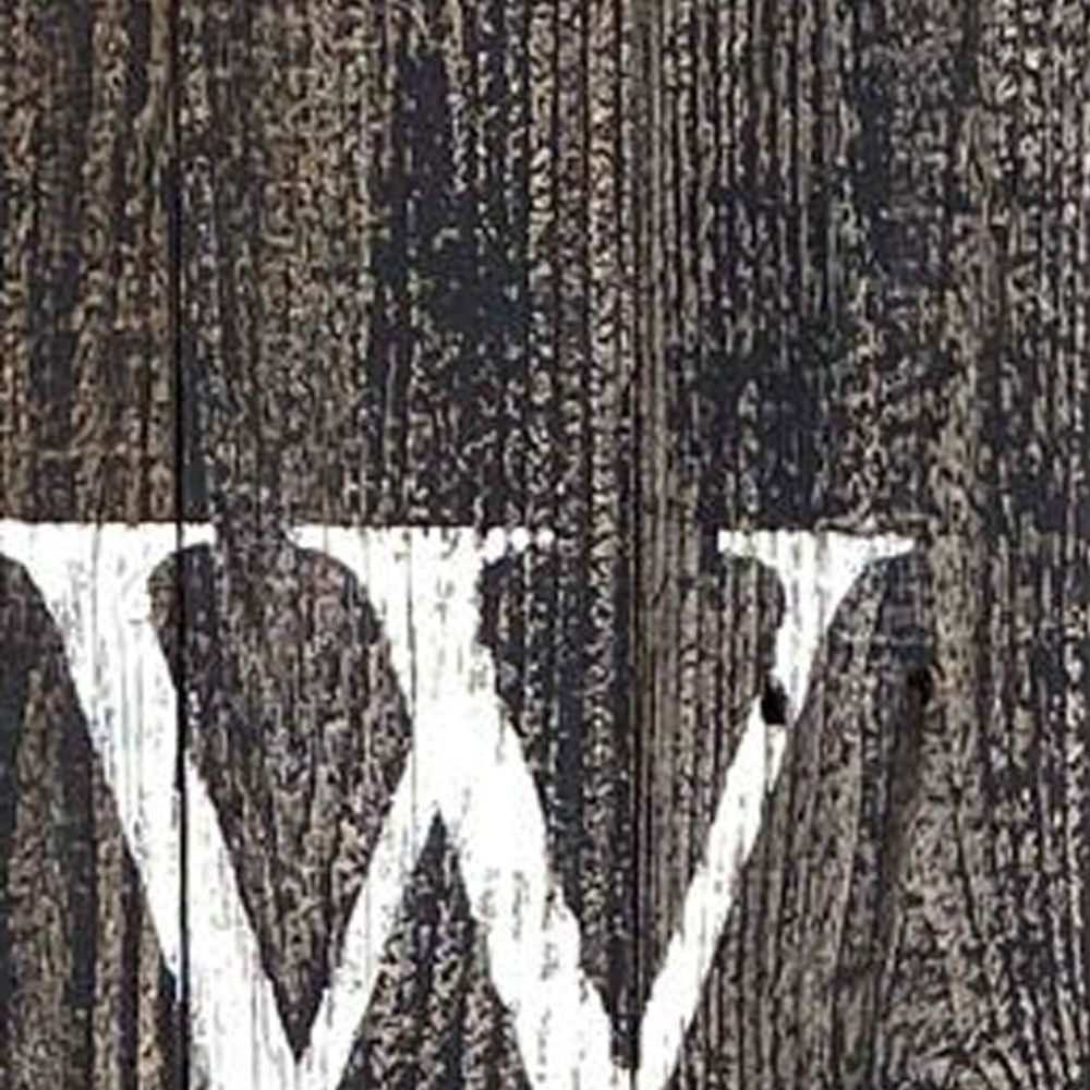 5' Rustic Black And White Front Porch Welcome Sign