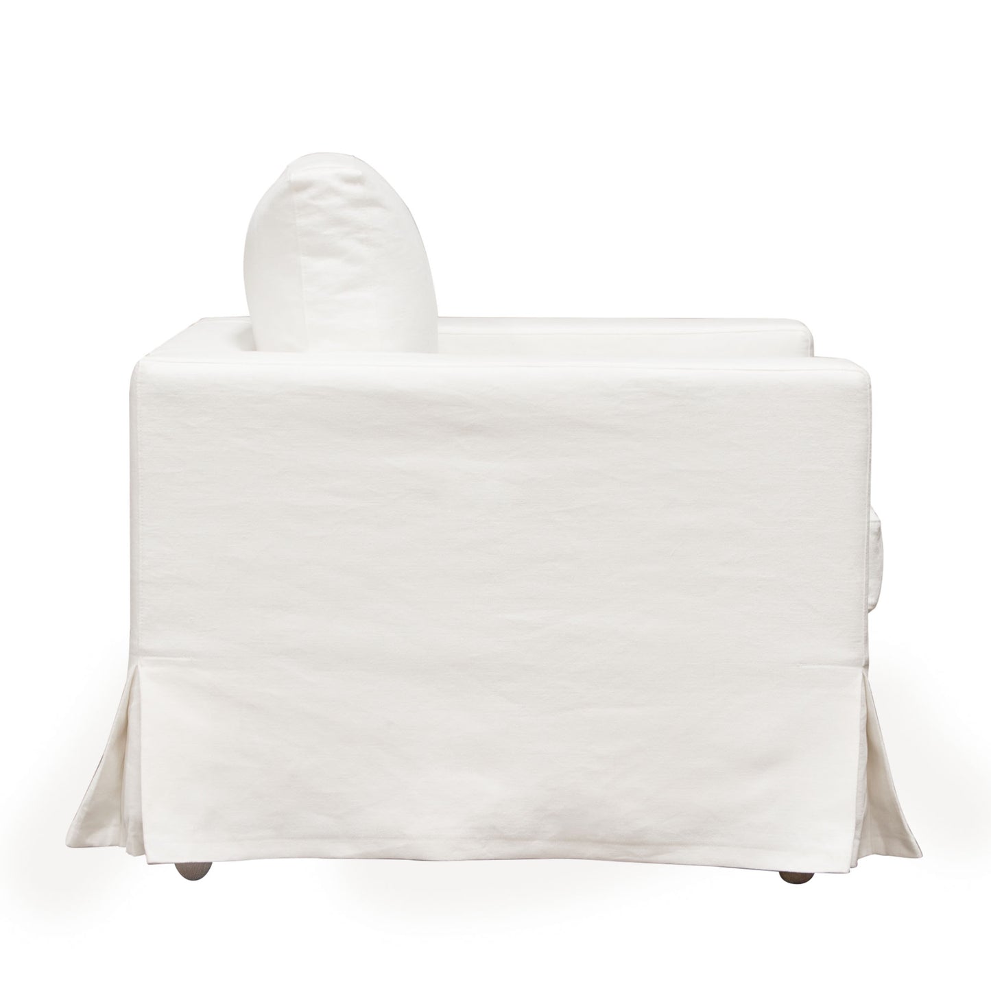 Diamond Sofa Savannah Slip-Cover Chair in Sand | White Natural Linen