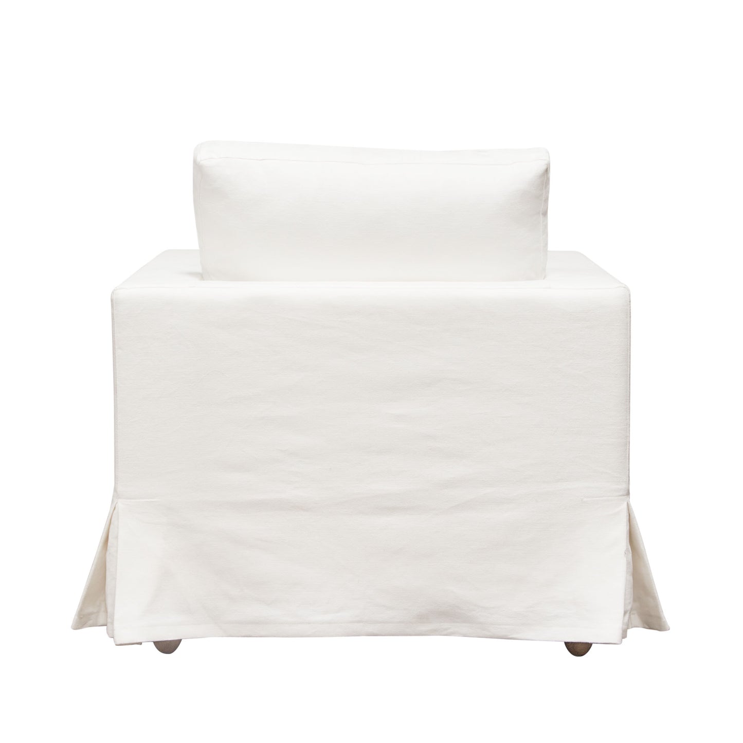 Diamond Sofa Savannah Slip-Cover Chair in Sand | White Natural Linen