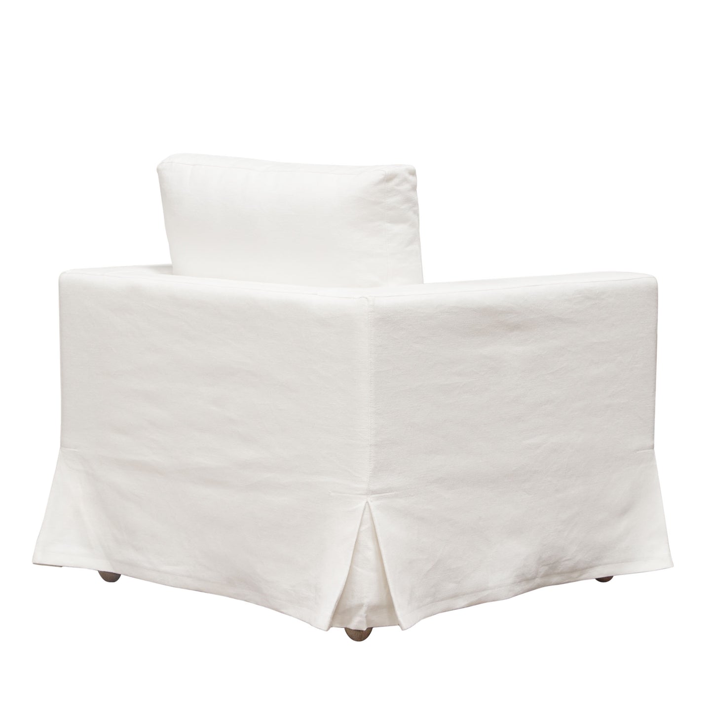 Diamond Sofa Savannah Slip-Cover Chair in Sand | White Natural Linen