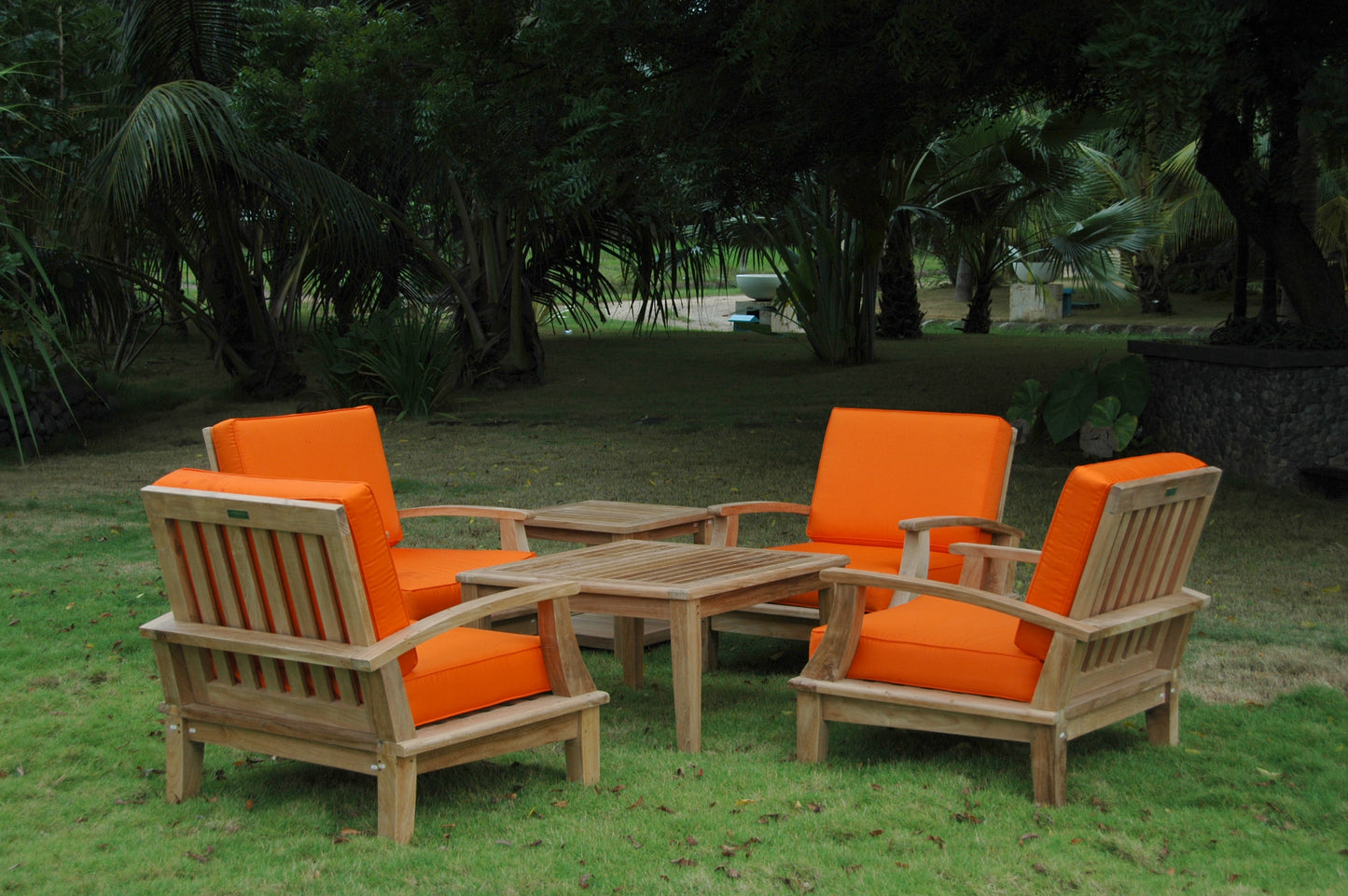 Anderson Teak Brianna Bahama 6-Pieces Deep Seating Armchair Set Set-114