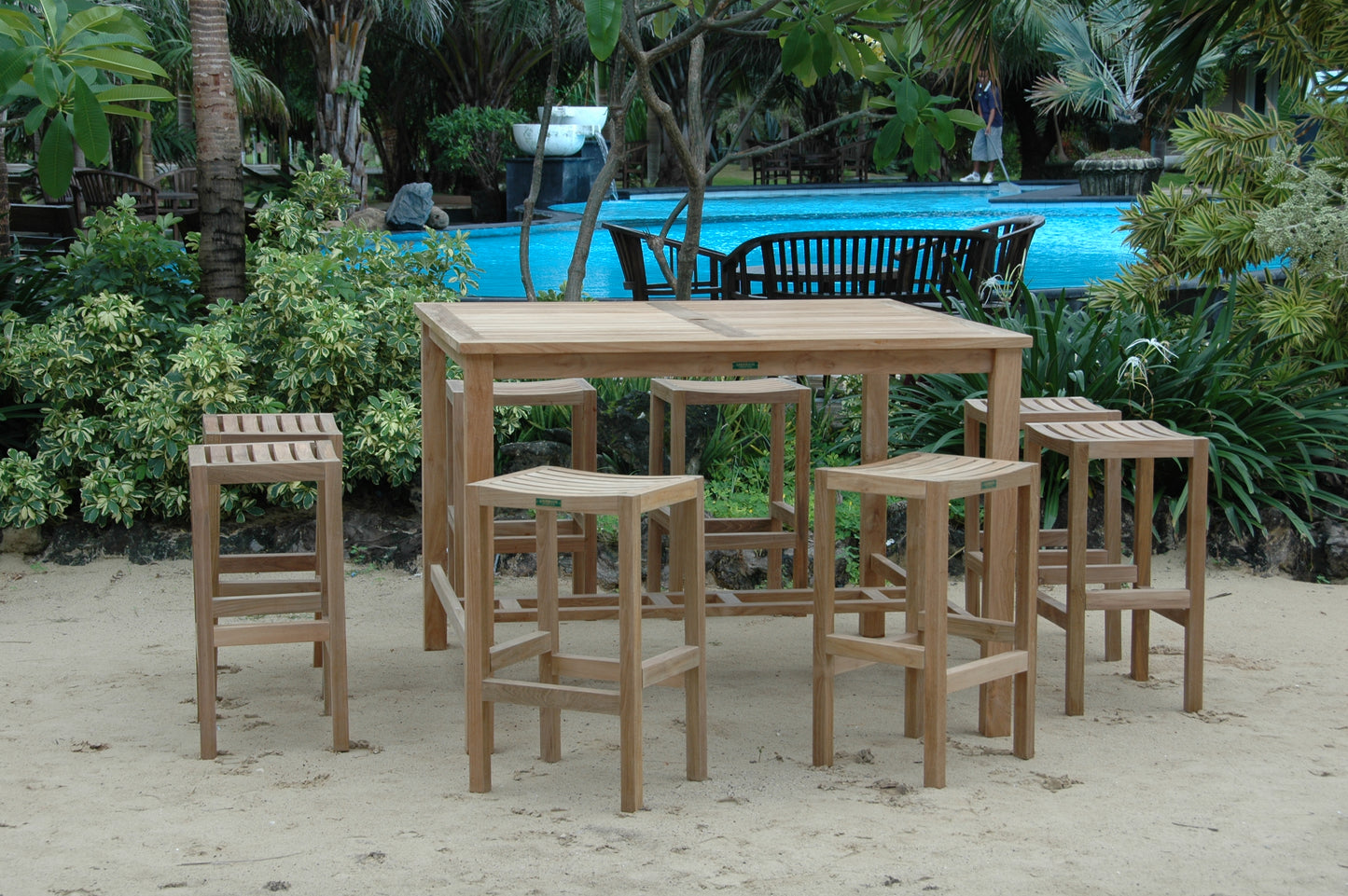 Anderson Teak Windsor Montego 9-Pieces Square Bar Set Set-120