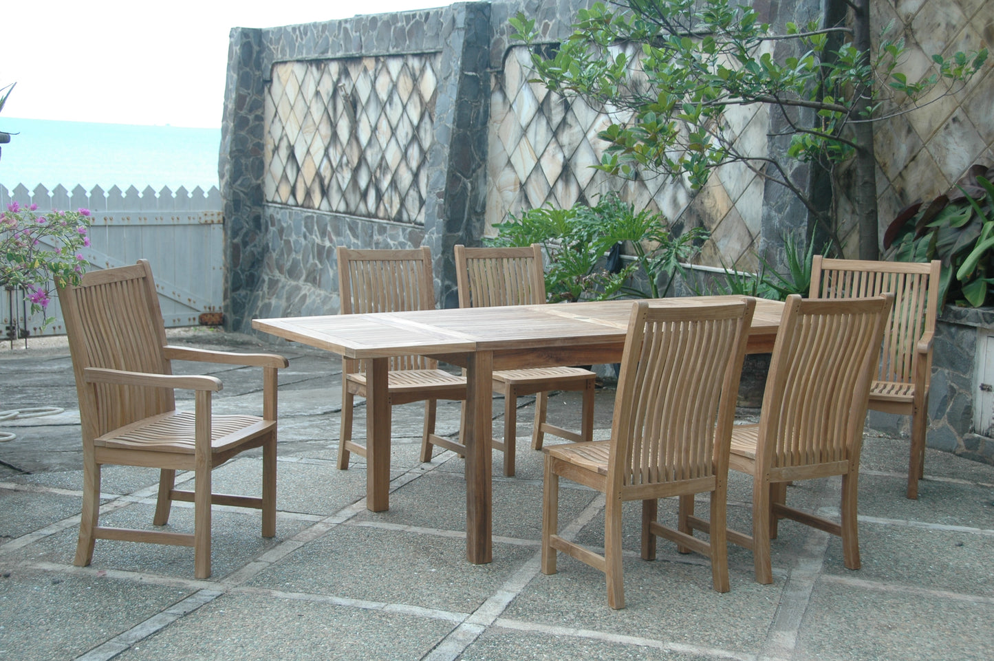 Anderson Teak Bahama Chicago 7-Pieces Dining Set Chair B Set-14