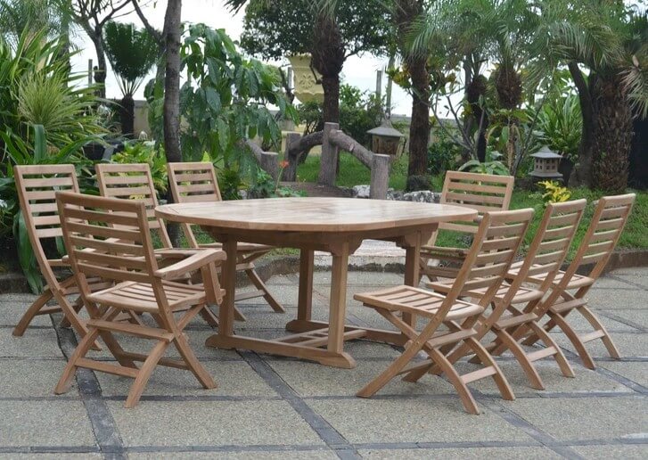 Anderson Teak Bahama Andrew 9-Pieces Dining Set Set-30