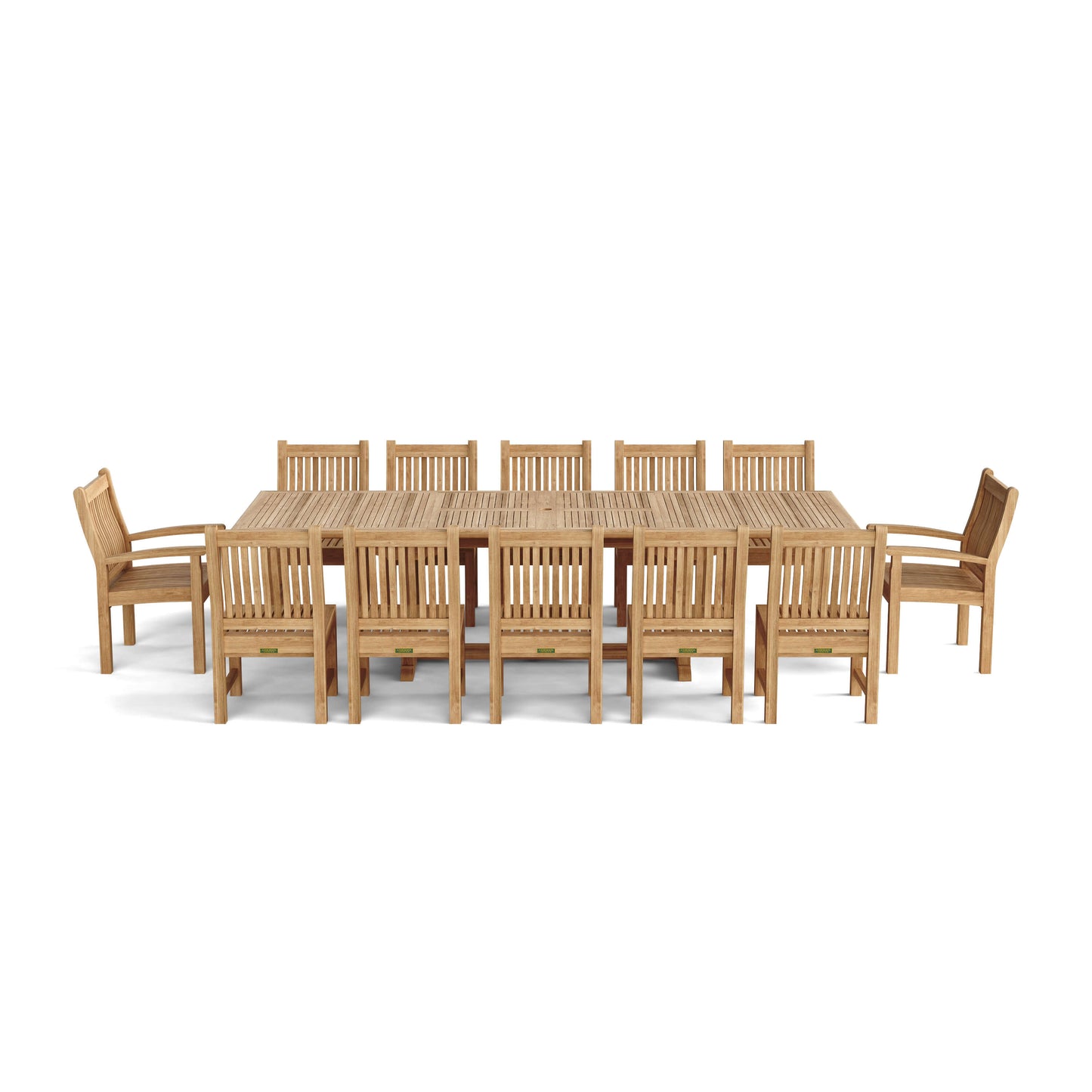 Anderson Teak Valencia Sahara 13-Pieces Rectangular Dining Set Set-90