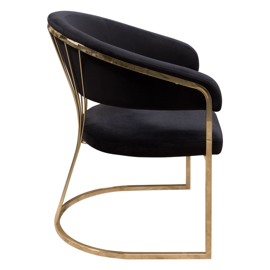 Diamond Sofa Solstice Dining Chair in Black | Cream