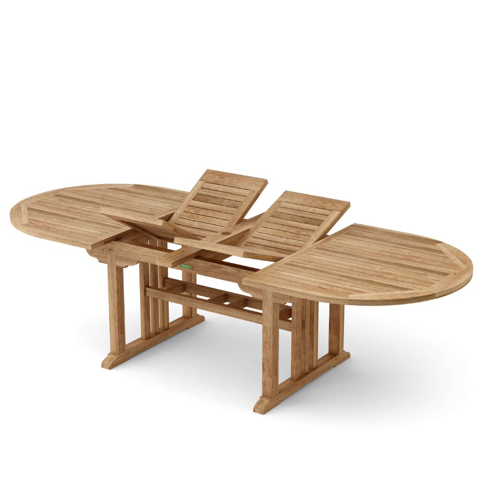 Anderson Teak Sahara Stackable 9-Pieces Oval Dining Set Set-75