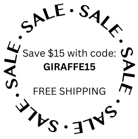 Pastel Patchwork Giraffe Canvas Wall Art  24"x18" or 40" x 30"