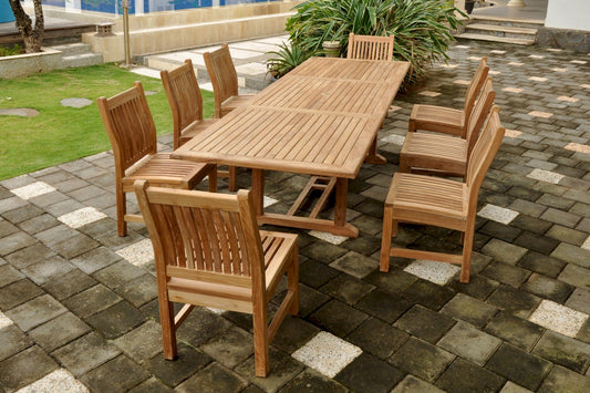 Anderson Teak Bahama Sahara 9-Pieces 10' Rectangular Dining Set Set-79