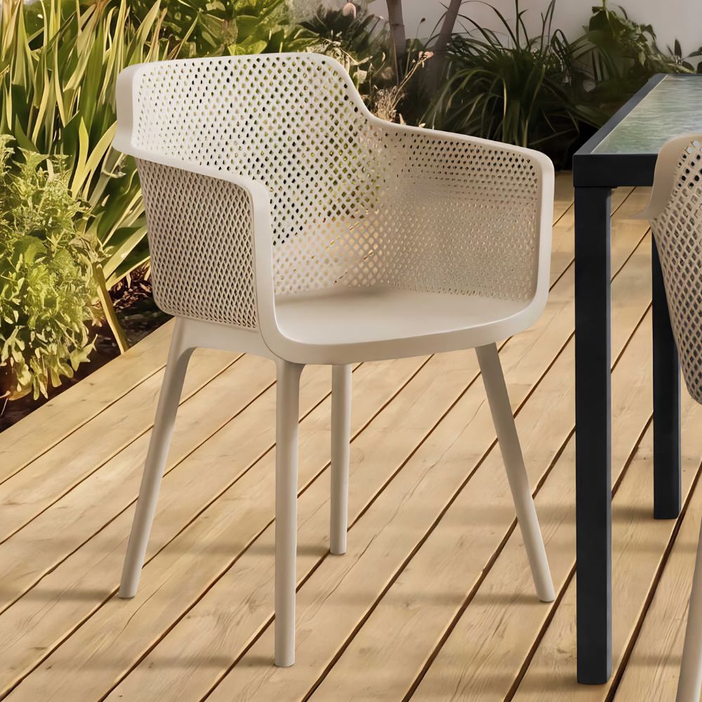 lifestyle Weather Resistant Natural Taufe Color Outdoor Dining Chair, goldstardining.com
