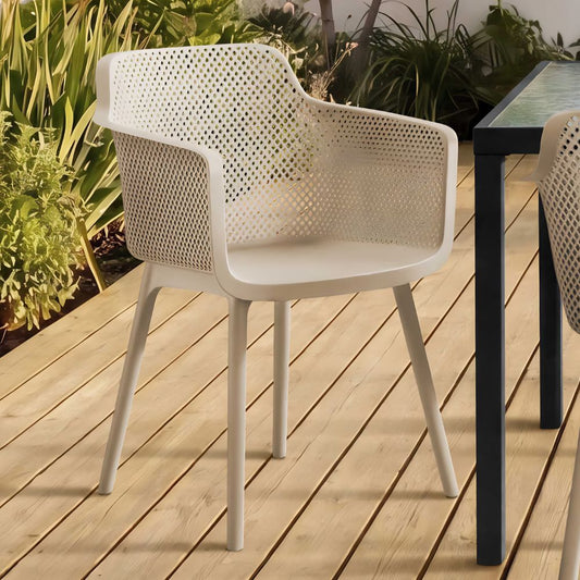 lifestyle Weather Resistant Natural Taufe Color Outdoor Dining Chair, goldstardining.com