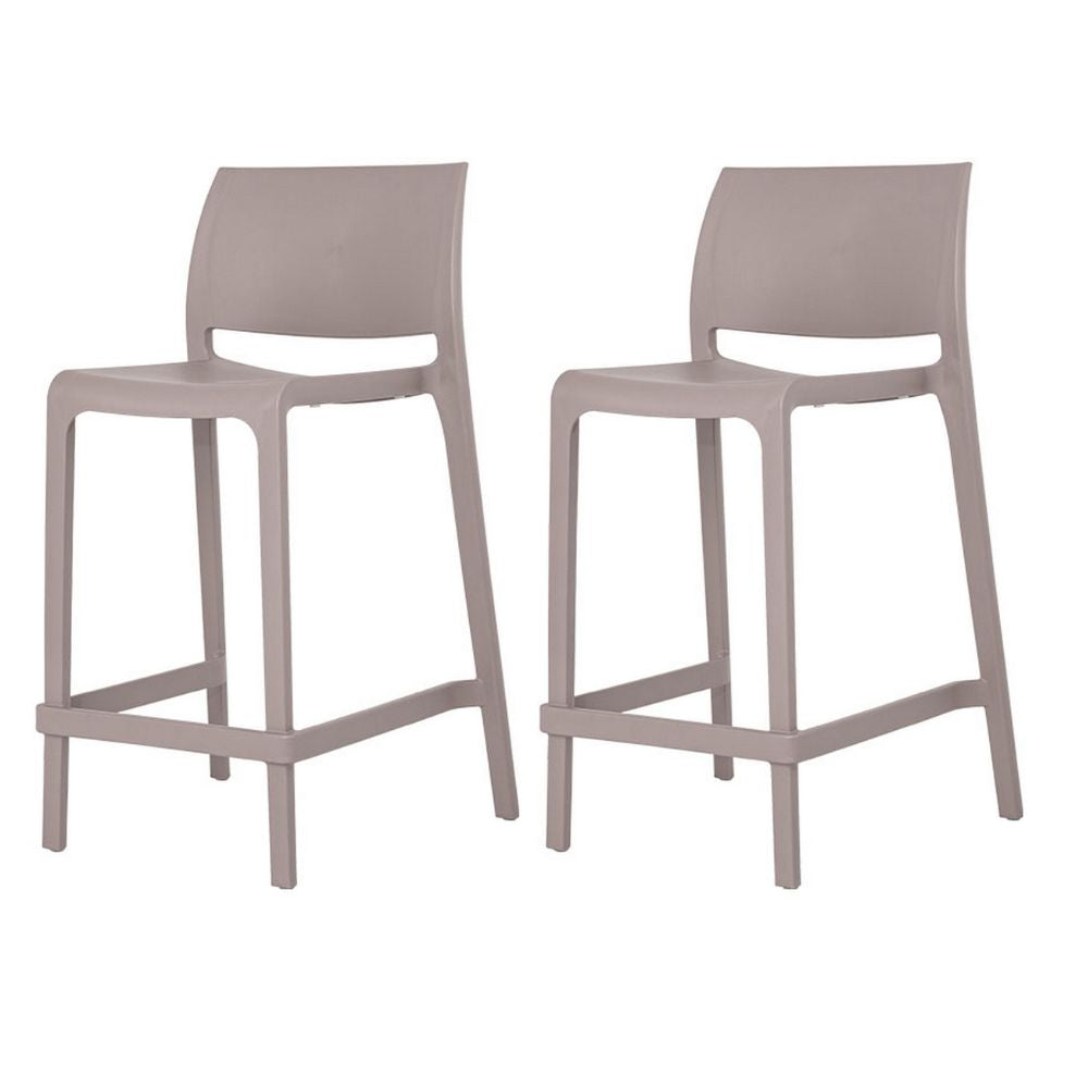 SetofTwo26_TaupeHeavyDutyPlasticLowBackOutdoorCounterHeightBarChairs-2chairs,goldstardining.com