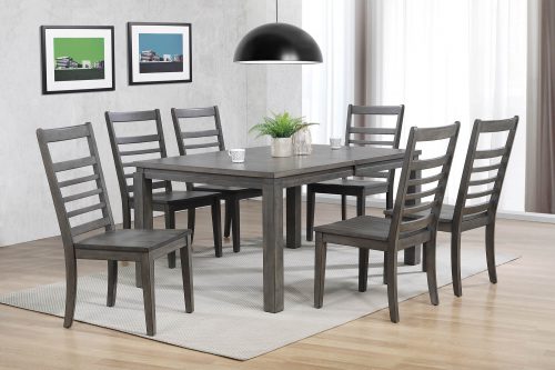 Sunset Trading Shades of Gray 7 Piece 82" Rectangular Extendable Dining Set | Seats 8 DLU-EL9282-C100-7PC