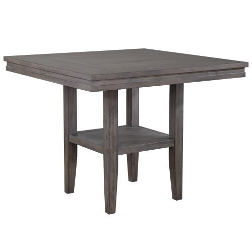 Sunset Trading Shades of Gray 5 Piece 45" Square Pub Set | Table with Storage Shelf | Counter Height Dining | Seats 6 DLU-EL4545C-B200-5PC