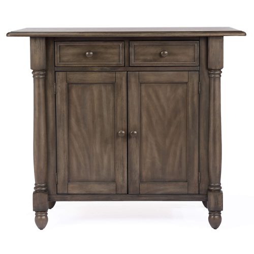 Sunset Trading Shades of Gray Drop Leaf Kitchen Island DLU-KI-4222-AG