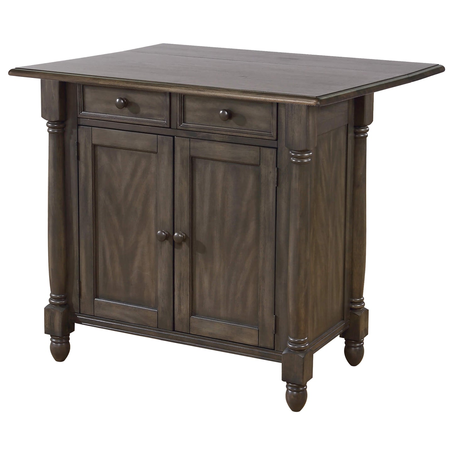 Shades of Gray Drop Leaf Kitchen Island DLU-KI-4222-AG